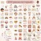 200 Vintage Scrapbook Inspirational Stickers (Brown) 6 x 5.3 x 0.5 inches
